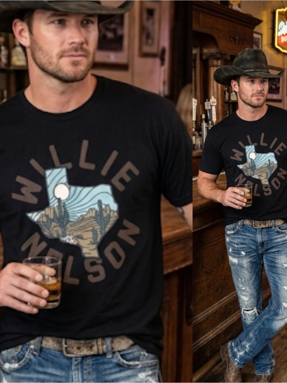 Willie Nelson liscensed tee new